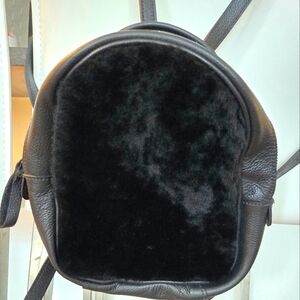 Roots Leather & Shearling Mini Backpack